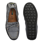 Women Premium Leather Slip On Loafer (W-Flexy-15-Metalic-Grey)