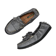 Women Premium Leather Slip On Loafer (W-Flexy-15-Metalic-Grey)