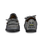 Women Premium Leather Slip On Loafer (W-Flexy-15-Metalic-Grey)