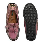 Women Premium Leather Slip On Loafer (W-Flexy-15-Metalic-RoseGold)