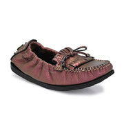 Women Premium Leather Slip On Loafer (W-Flexy-15-Metalic-RoseGold)