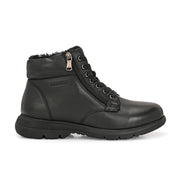 Women Premium Leather Side Zipper Ankle Boots (W-HR-75-BLACK)