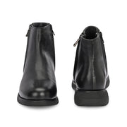 Women Premium Leather Dual Side Zipper Ankle Boots (W-HR-80-BLACK)