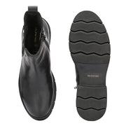 Women Premium Leather Side Zip Chelsea Boots (W-HR-85-BLACK)