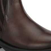 Women Premium Leather Side Zip Chelsea Boots (W-HR-85-BROWN)