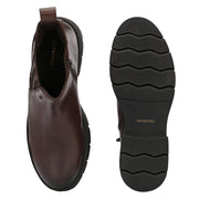 Women Premium Leather Side Zip Chelsea Boots (W-HR-85-BROWN)