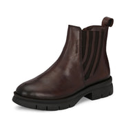 Women Premium Leather Side Zip Chelsea Boots (W-HR-85-BROWN)