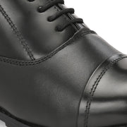 Women Premium Leather Police Oxford Shoes Black | Formal Lace-Up Duty Shoes | TPR Sole Anti-Slip | Comfortable Uniform Footwear for Female Officers (W-IPS-60-BLACK)