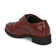 Women Premium Leather Police Oxford Shoes Tan | Formal Lace-Up Duty Shoes | Comfortable Uniform Footwear for Female Officers (W-IPS-61-TAN)
