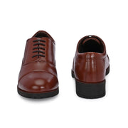 Women Premium Leather Police Oxford Shoes Tan | Formal Lace-Up Duty Shoes | Comfortable Uniform Footwear for Female Officers (W-IPS-61-TAN)