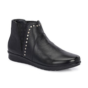 Women Premium Leather Chelsea Boots (W-JANY-076-BLACK)