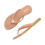 Women Slip-On Thong Flats (W-KE-01-PEACH)
