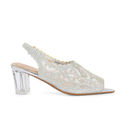 Women Silver Partywear Sandals (W-KI-01-SILVER)