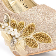 Women Glitter Stiletto Pumps (W-KI-02-GOLD)