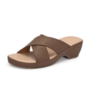 Women Cross Strap Wedge Sandals (W-MS-01-ANTIQUE)
