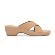 Women Cross Strap Wedge Sandals (W-MS-01-BEIGE)