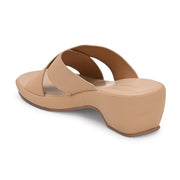 Women Cross Strap Wedge Sandals (W-MS-01-BEIGE)