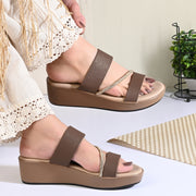 Women Double Strap Wedge Sandals (W-MS-02-ANTIQUE)