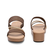 Women Double Strap Wedge Sandals (W-MS-02-ANTIQUE)