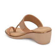 Women Embellished T-Strap Wedge Sandals (W-MS-03-ANTIQUE)