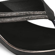 Women Slip On Wedge Sandals (W-MS-05-BLACK)