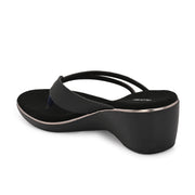 Women Slip On Wedge Sandals (W-MS-05-BLACK)