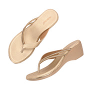 Women Slip On Wedge Sandals (W-MS-05-GOLD)