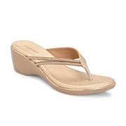 Women Slip On Wedge Sandals (W-MS-05-GOLD)
