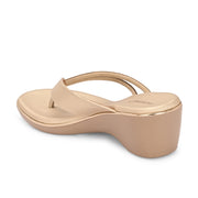 Women Slip On Wedge Sandals (W-MS-05-GOLD)