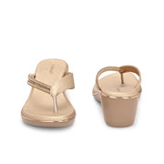 Women Slip On Wedge Sandals (W-MS-05-GOLD)