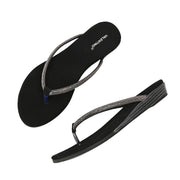 Women Embellished Strap Flat Sandals (W-MS-06-BLACK)
