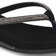 Women Embellished Strap Flat Sandals (W-MS-06-BLACK)