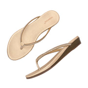 Women Embellished Strap Flat Sandals (W-MS-06-GOLD)