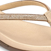 Women Embellished Strap Flat Sandals (W-MS-06-GOLD)