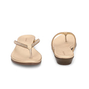 Women Embellished Strap Flat Sandals (W-MS-06-GOLD)