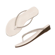Women Embellished Strap Flat Sandals (W-MS-06-WHITE)