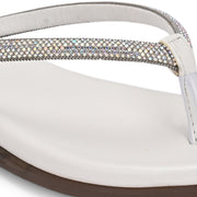 Women Embellished Strap Flat Sandals (W-MS-06-WHITE)
