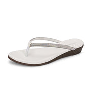 Women Embellished Strap Flat Sandals (W-MS-06-WHITE)