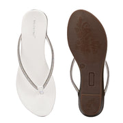 Women Embellished Strap Flat Sandals (W-MS-06-WHITE)
