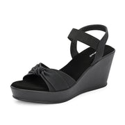 Women Ankle Strap Wedge Sandals (W-MS-08-BLACK)