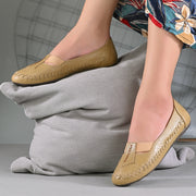 Women Premium Leather Loafer (W-MT-02-Beige)