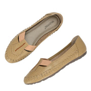 Women Premium Leather Loafer (W-MT-02-Beige)