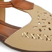 Women Premium Leather Sandals (W-MT-03-BEIGE)