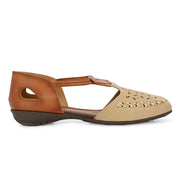 Women Premium Leather Sandals (W-MT-03-BEIGE)