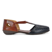 Women Premium Leather Sandals (W-MT-03-BLUE)