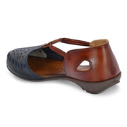 Women Premium Leather Sandals (W-MT-03-BLUE)