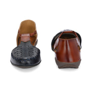 Women Premium Leather Sandals (W-MT-03-BLUE)