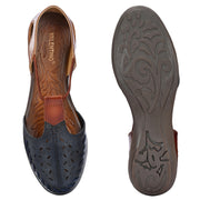 Women Premium Leather Sandals (W-MT-03-BLUE)