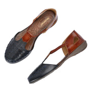 Women Premium Leather Sandals (W-MT-03-BLUE)