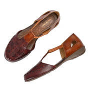 Women Premium Leather Sandals (W-MT-03-CHERRY)